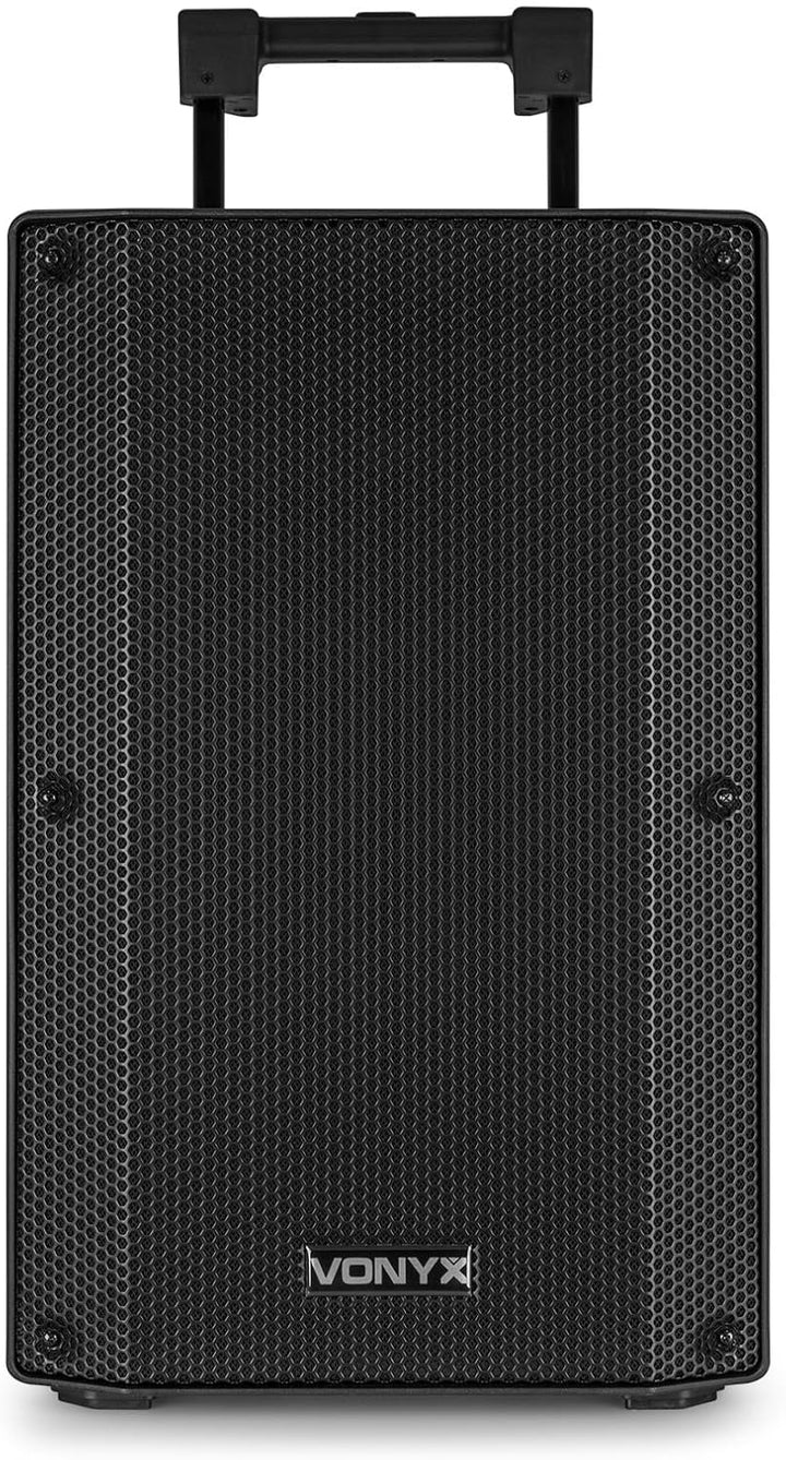 Vonyx VSA500 Partybox 800W Mobile PA Anlage Komplettset, Bluetooth Lautsprecher gross mit Akku, inkl