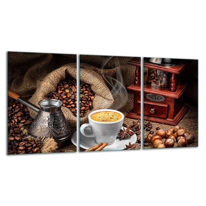 TMK ArtDeko Herdabdeckplatte 3 Teilig 3x30x52 cm - Spritzschutz Herdabdeckung – Herdschutz aus Siche