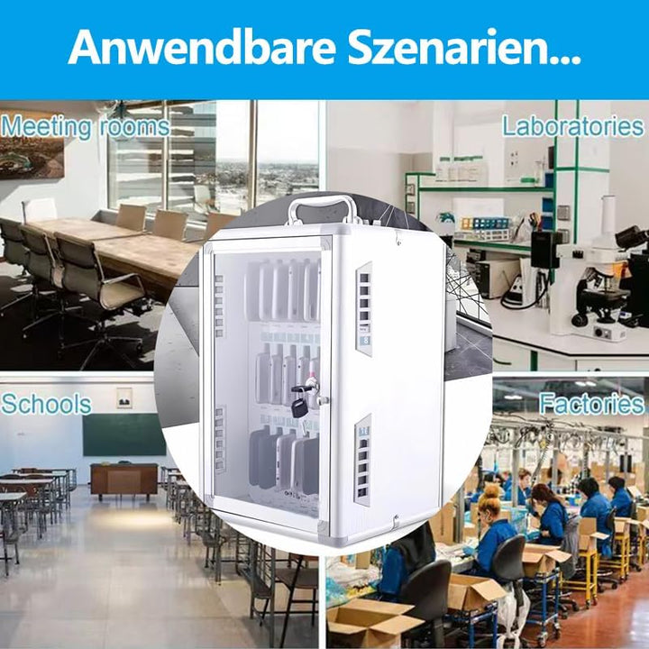 Handy Safe Schule Handybox 24/36 Slots Aluminiumlegierung Handygarage Wandmontierter abschliessbarer