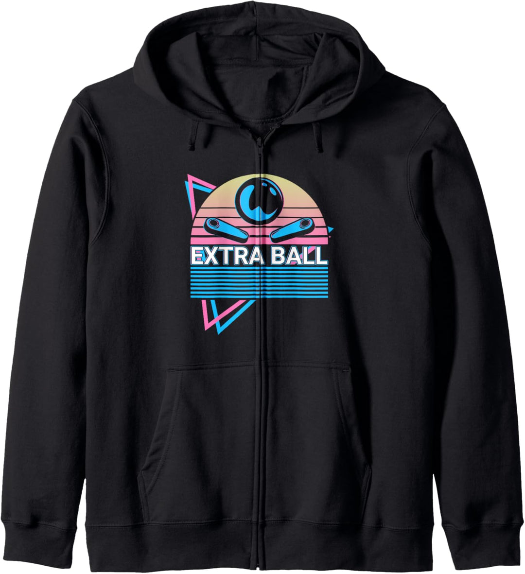 Flippermaschine Retro Extra Ball Kapuzenjacke