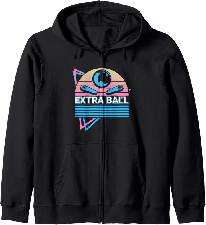 Flippermaschine Retro Extra Ball Kapuzenjacke