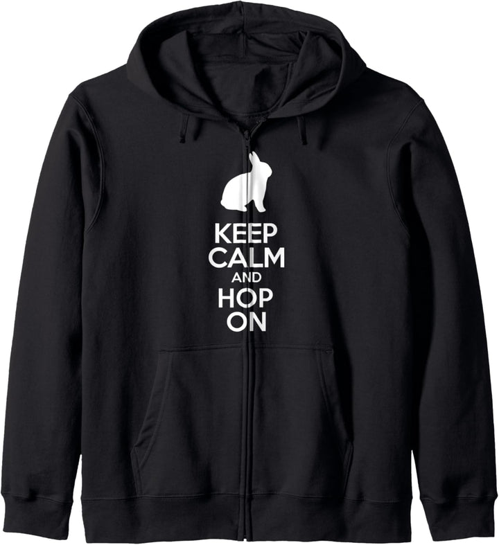 Keep Calm And Hop On Kapuzenjacke