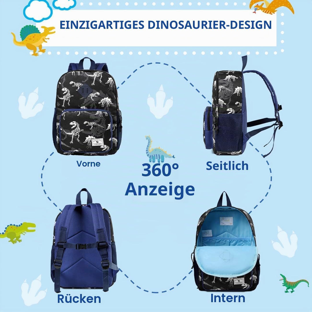 VX VONXURY Schulrucksack, Convertible Vorschule Kleinkind Jungen Bookbag Passt A4 Ordner (Blue Shark