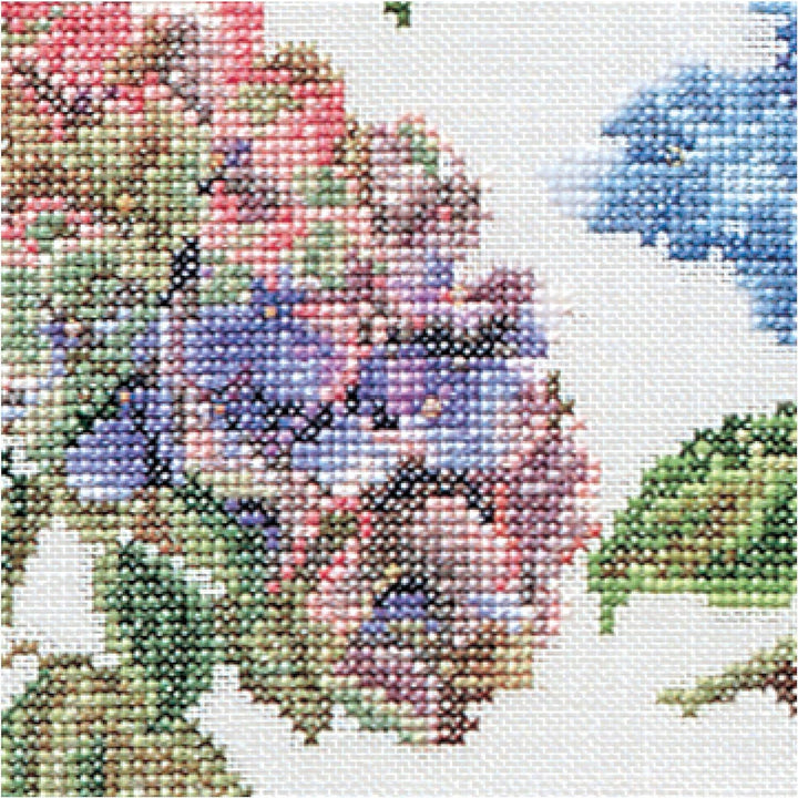 Thea Gouverneur - Kreuzstich-Set - Hortensien-Panel - Leinen - 32 Count - Für Erwachsene - 3067, Hor