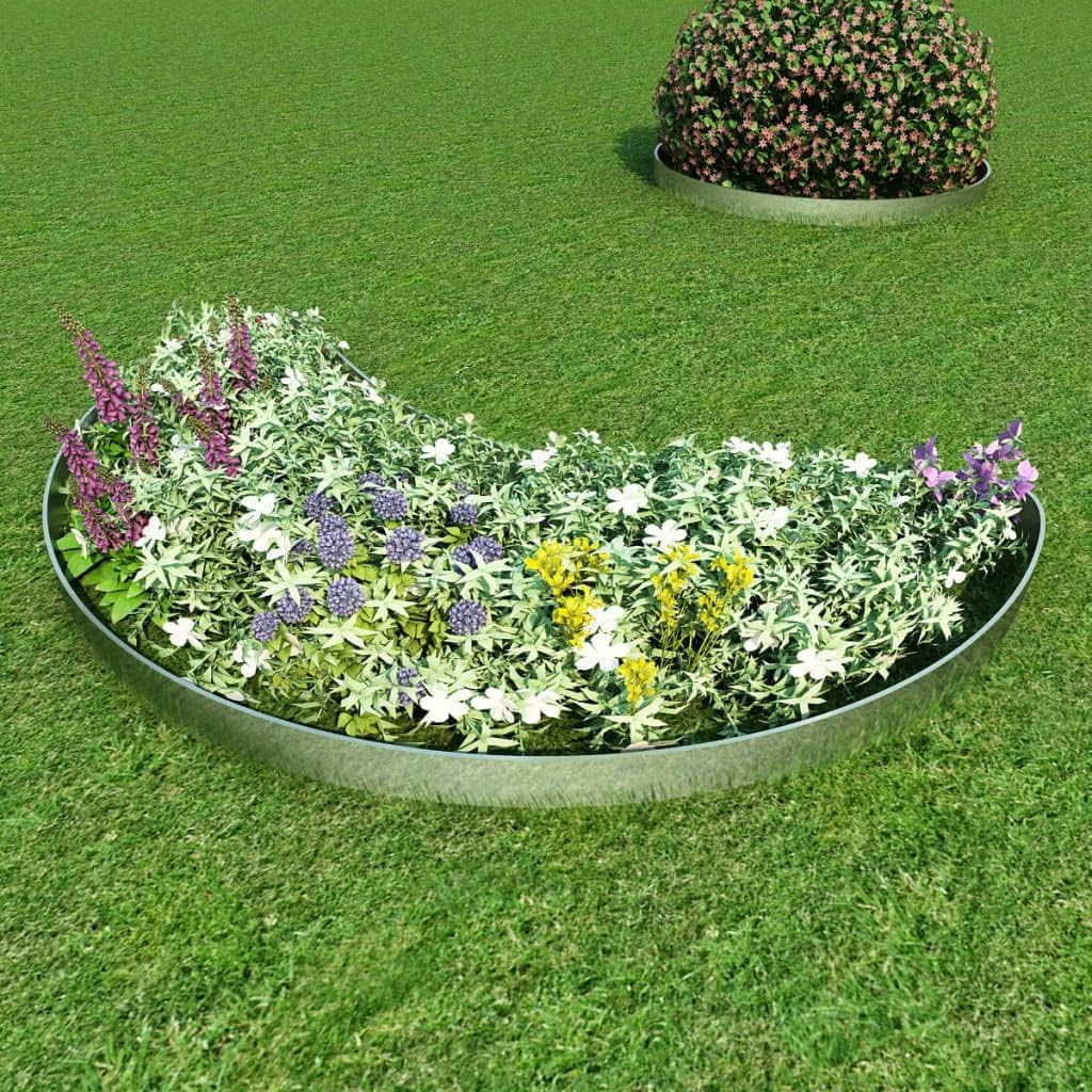 vidaXL 15x Rasenkante Verzinkt 100x20 cm Beetumrandung Beeteinfassung Mähkante, 15