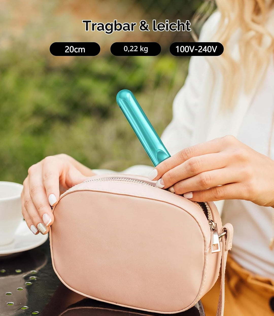 Terviiix Mini-Haarglätter, Keramik-Mini-Glätteisen für kurzes Haar/Locken, Pony, leicht und tragbar,
