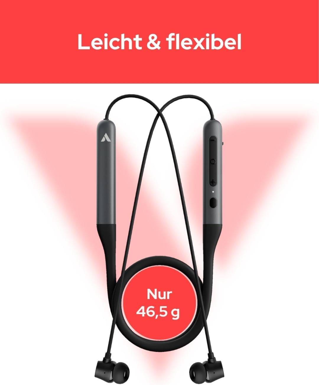 Verbatim TruSound ANC Neckband Earbuds (Schwarz) Bluetooth 5.4 mit Active Noise Cancelling Mikrofon