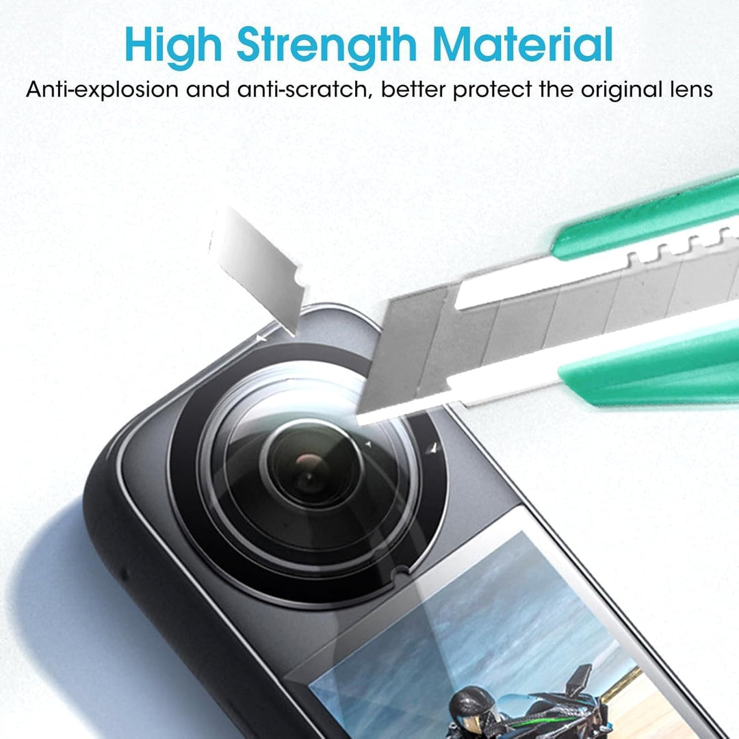 Premium Objektivschutz und Displayschutzfolie kompatibel mit Insta360 X3 Panoramakamera,3D doppelsch