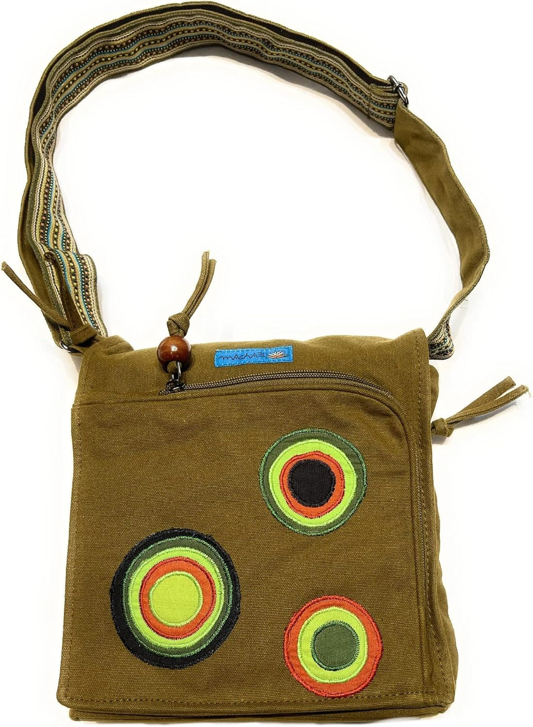 Macha Stofftasche mit Stickerei. Baumwoll-Schultertasche für Damen, indischer Stil, bunt, Rabat Boho
