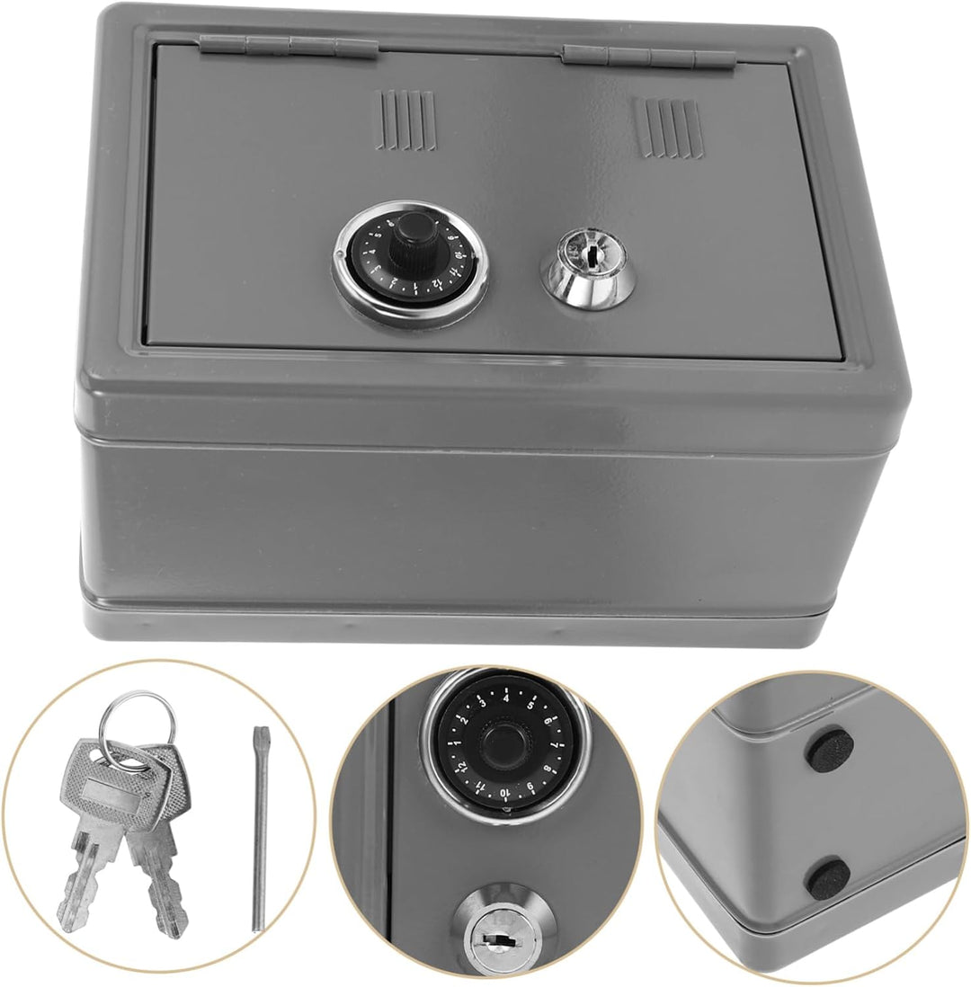 Mini-aufbewahrungsbox Mit Schloss Aus Metall Tragbare Spardose Mit Schlitz-design Sicherer Behälter