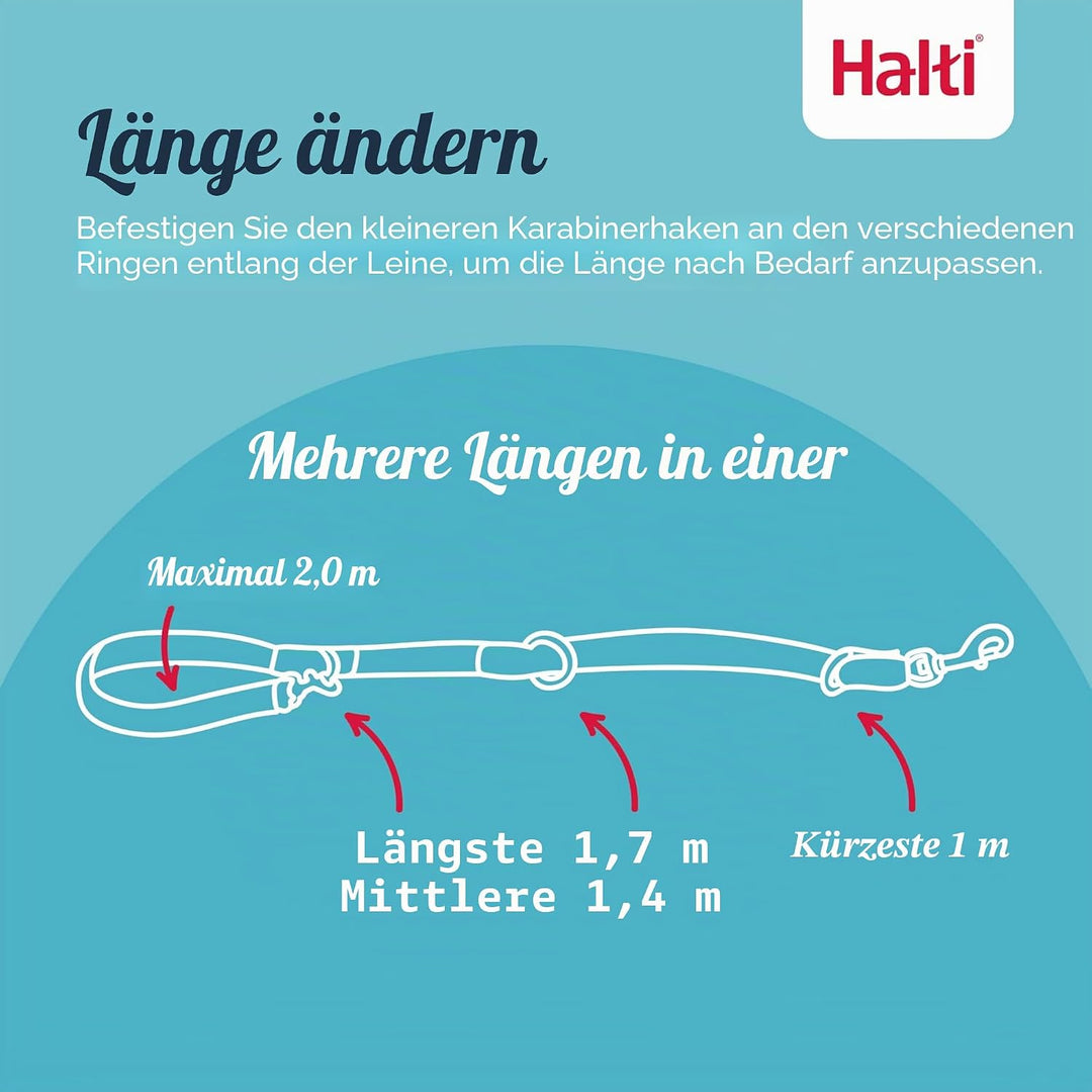 HALTI Doppelführleine - Multifunktionale Hundeleine zum Trainieren und Gassigehen mit Ihrem Hund. Le