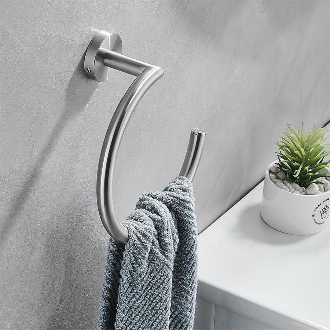 Halbrunder Handtuchring – moderner Handtuchhalter für die Wandmontage im Badezimmer – Konstruktion a