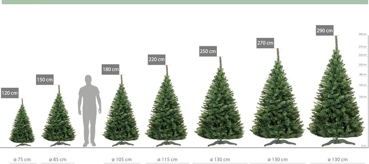 Künstlicher Weihnachtsbaum 150 cm Grün Tannenbaum Christbaum Tanne Unecht Weihnachtsdeko DecoKing Le
