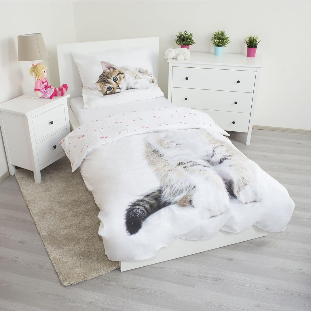 Home Chaton Bettwäsche Katze Bettbezug Baumwolle