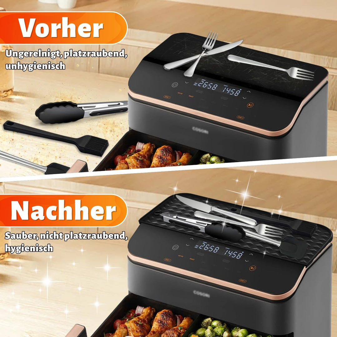 Cosori Heissluftfritteuse 2 Kammern Airfryer Zubehör, Heissluftfritteuse Zubehör Aufbewahrungsregal
