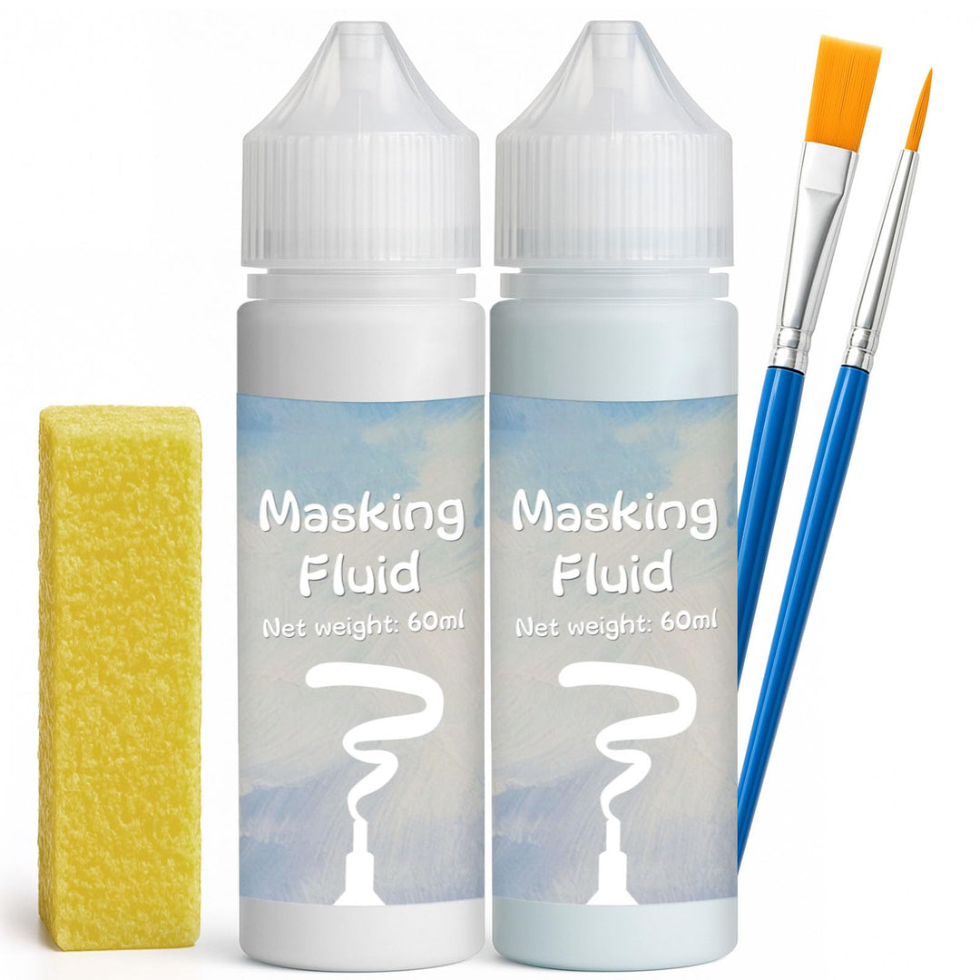 Blaue und weisse Abdeckflüssigkeit für Aquarellmalerei, 120 ml, beständige Tinte und Giessfarbe, Aqu