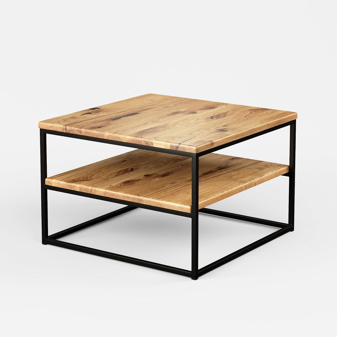 1 Original BestLoft® Couchtisch Boston Beistelltisch Industriedesign Loft (Eiche Wild + Gestell Schw