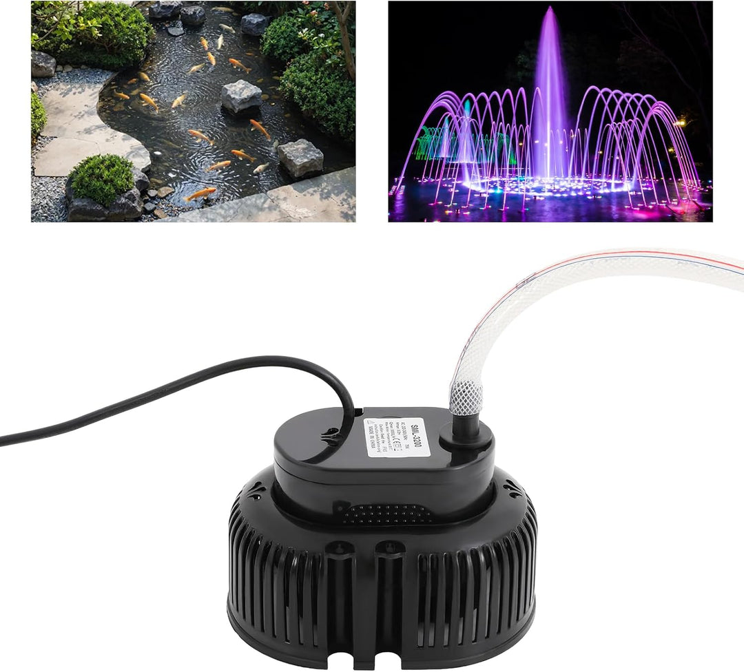 75W Mini Tauchpumpe schwarz, max. 3000 l/h für Teich,Aquarium und Gartenbau | Max. 3000 l/h, Förderh