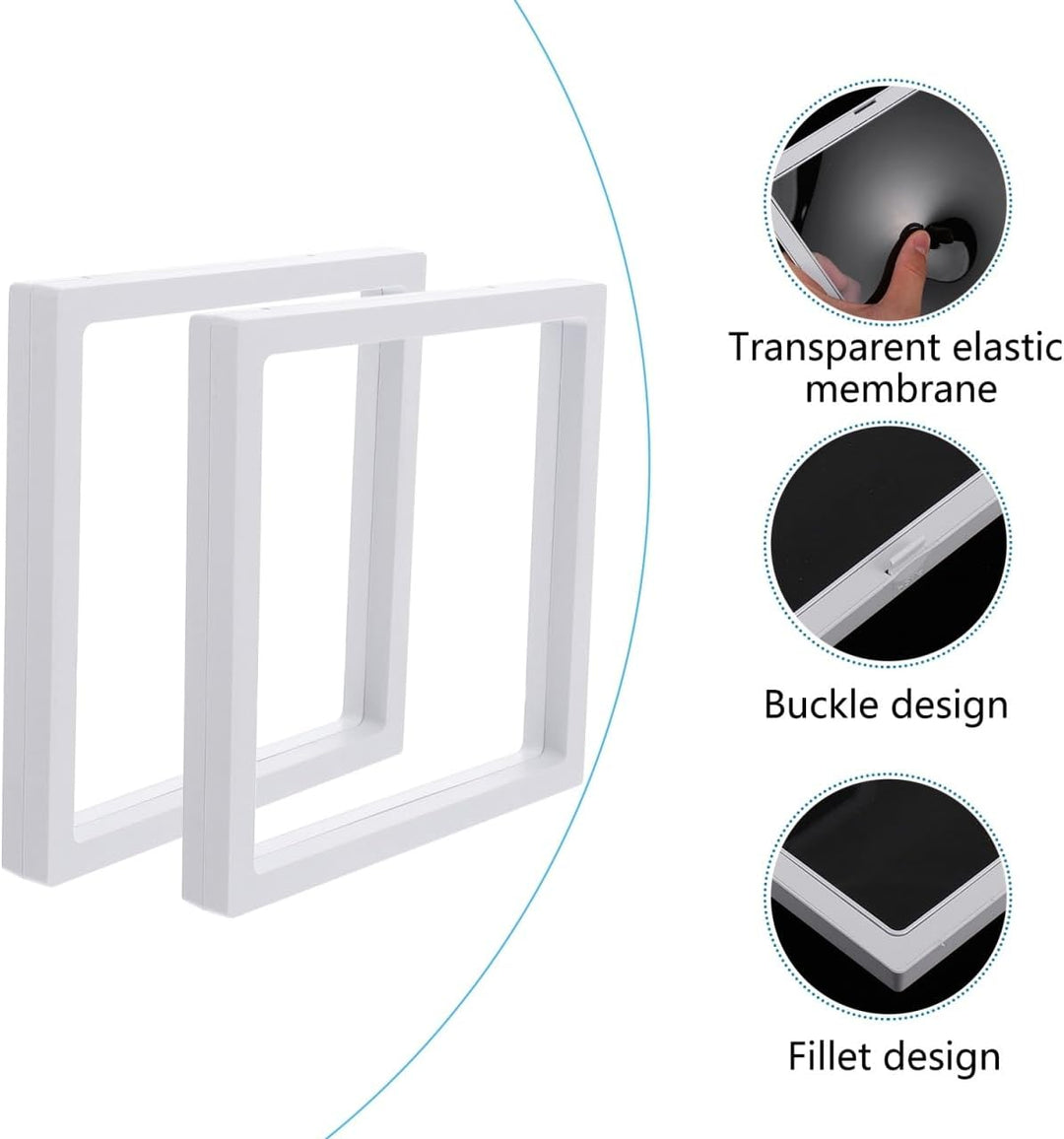 Gadpiparty 2 Stück 3D Schweberahmen Displayhalter aus Transparentem Kunststoff Schwebende Münz und S