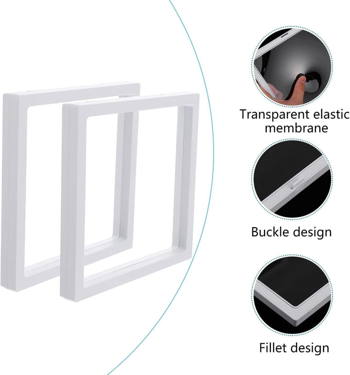 Gadpiparty 2 Stück 3D Schweberahmen Displayhalter aus Transparentem Kunststoff Schwebende Münz und S