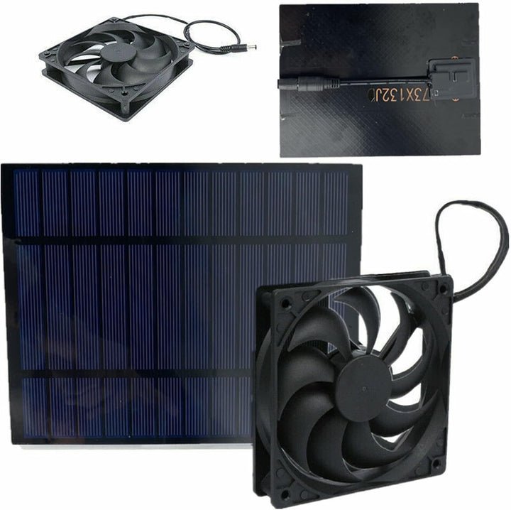 banapoy Solarpanel-Ventilator-Bausatz, 10W 12V Einzelner solarbetriebener Abluftventilator, Wasserdi