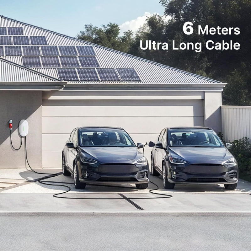 Teskee EV-Ladegerät Typ 2 Wallbox Home Smart EV-Autoladestation für alle Elektrofahrzeuge und Plug-i
