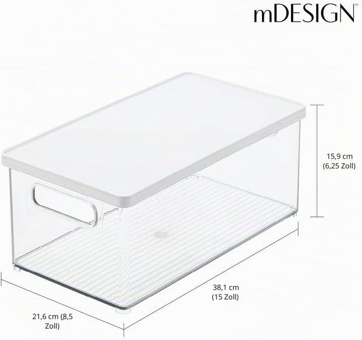mDesign 4er-Set Kosmetik Organizer – praktische Kosmetikaufbewahrung aus Kunststoff mit abnehmbarem
