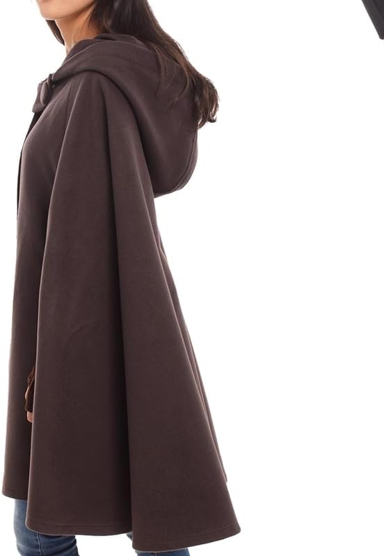 GRACEART Mittelalterliche Unisex Vampir Umhang Gothic Cosplay Kostüm, Robe mit Kapuze Cape Mantel Um