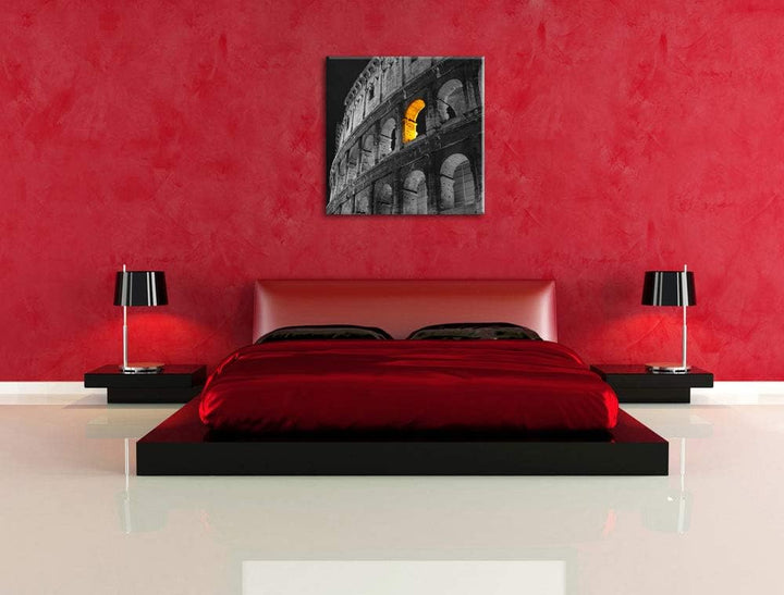 Pixxprint schönes Amphitheater in Rom als Leinwandbild/Grösse: 70x70 cm/Wandbild/Kunstdruck/fertig b