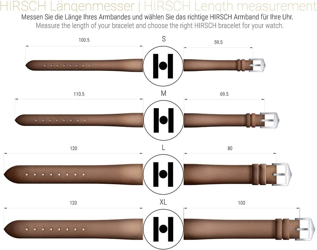 HIRSCH Unisex Uhrenarmband Alligator Style Modell Modena Grösse Uhr 24 mm/Schliesse 22 mm, Farbe Gol