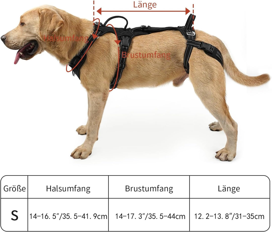 COODEO Hundefördergurt, Tragsack & Gehhilfe für Hunde, Hinterbein-Rehabilitationsweste, Transportgur