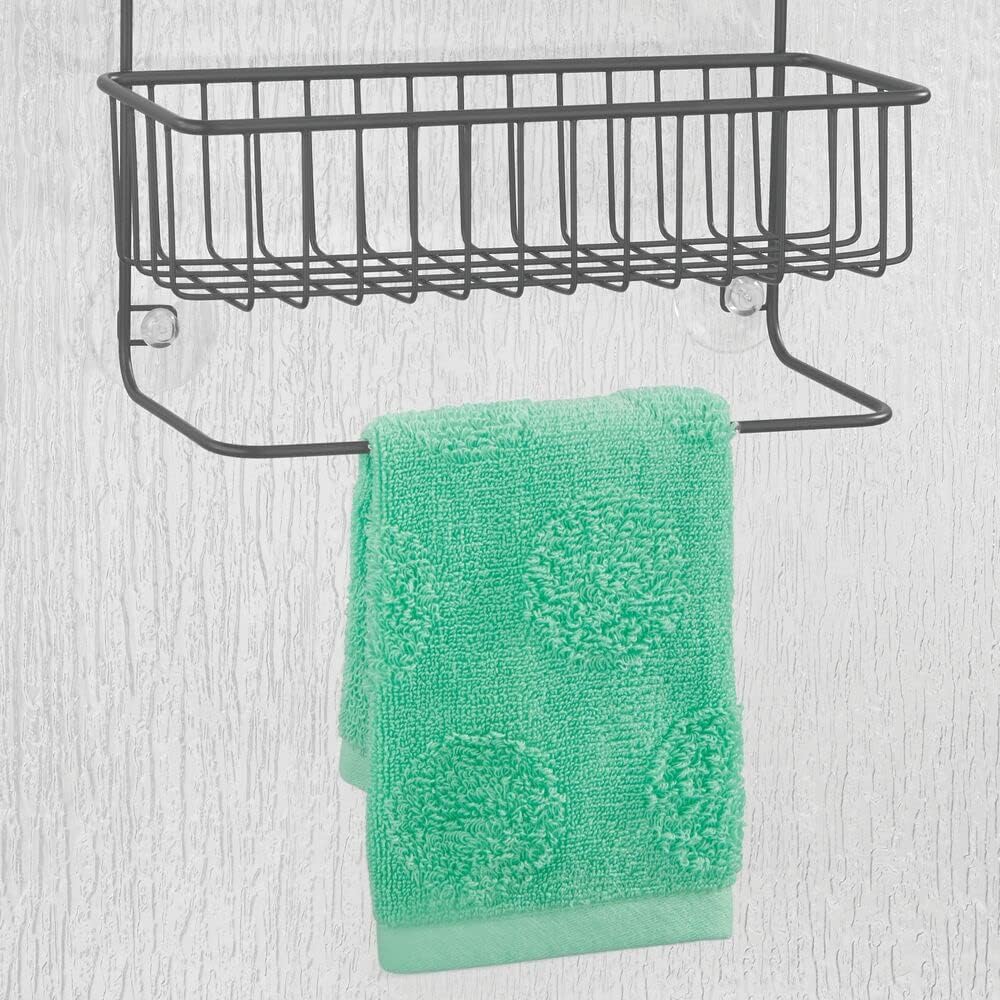 mDesign Duschregal ohne Bohren – Duschablage für Shampoo, Duschgel, Waschlappen etc. – praktische Au