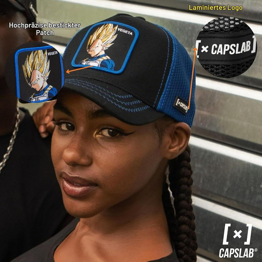 Capslab Vegeta - Trucker Cap - Dragon Ball Z - Black/Blue - One-Size