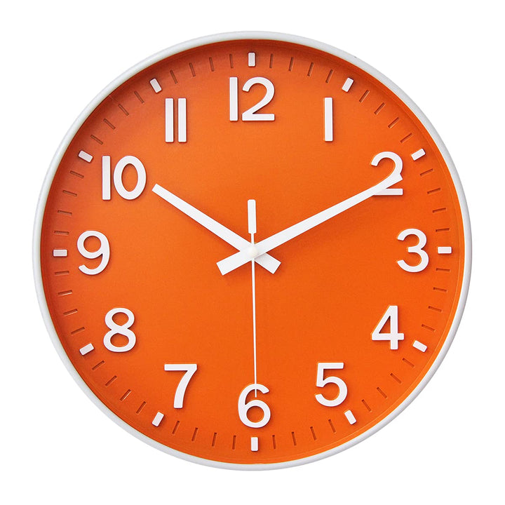 HZDHCLH 30cm Lautlos Wanduhr Schleichende Sekunde mit Arabisch Ziffer ohne Ticken für Dekoration Woh