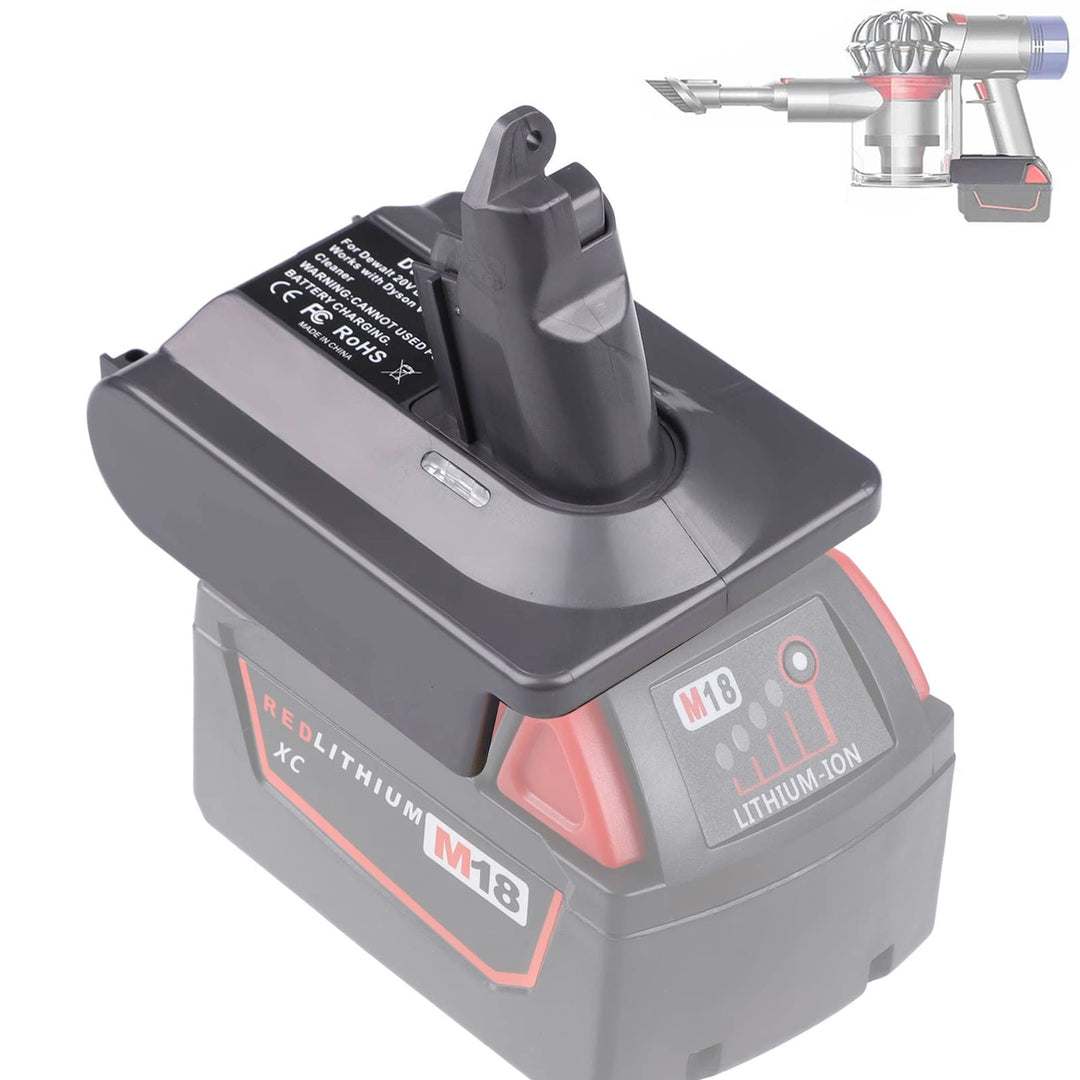 BTRUI Für Dyson V6 Milwaukee Batterieadapter, für Milwaukee M18 18 V Akku auf Dyson V6 SV03 SV04 SV0
