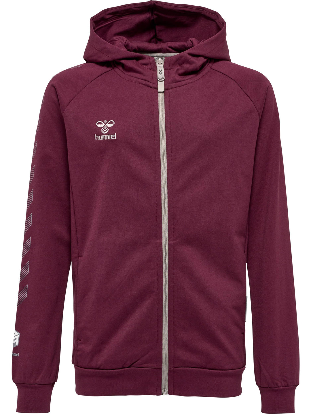 hummel Unisex Kinder Hmlmove Grid Cotton Zip Hoodie Kids Hooded Sweatshirt 140 Grape Wine, 140 Grape