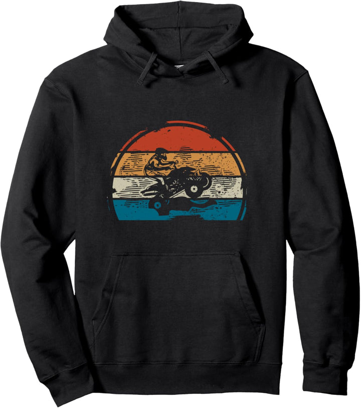 Quadfahrer Motiv, Quad-Bike ATV 4x4 Design, Herren Pullover Hoodie