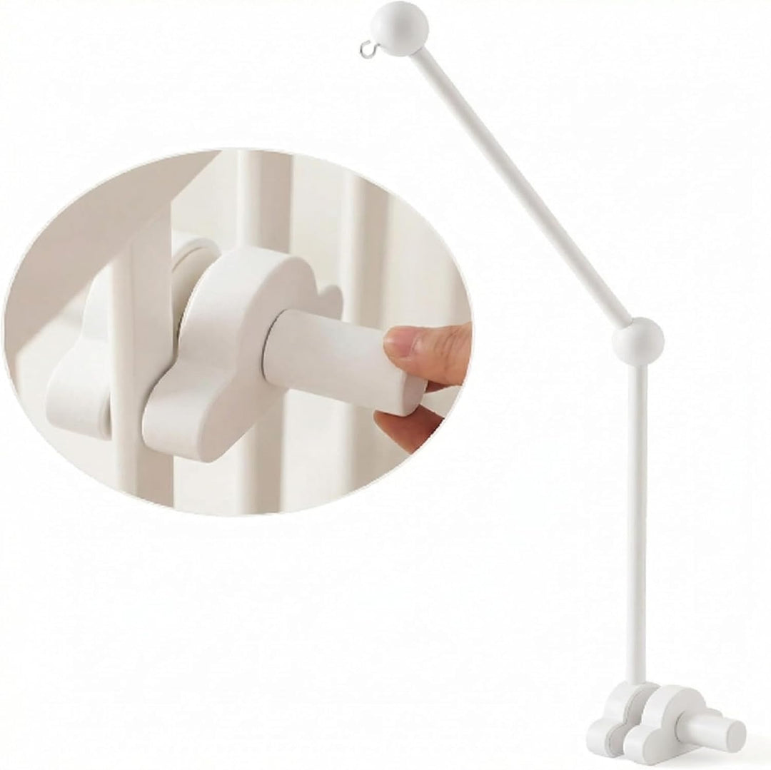 Promise Babe Baby Mobile Halterung Holz Weiss Wolken Design für Babybett,Kinderzimmer Wickeltisch La