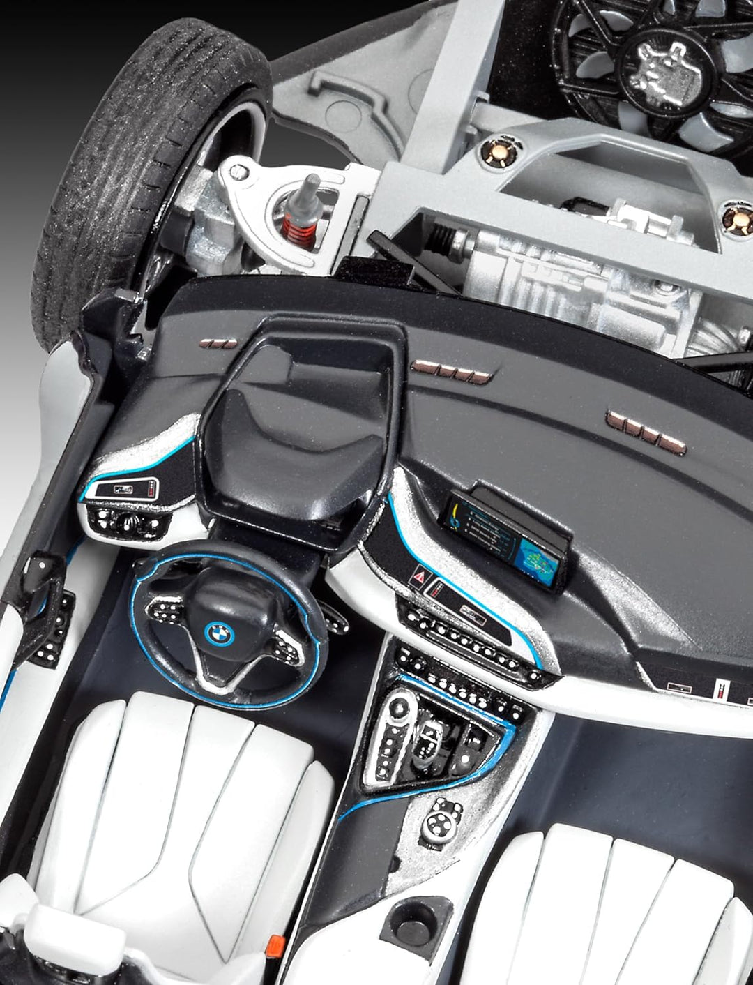 Revell Modellbausatz Auto 1:24 - BMW i8 im Massstab 1:24, Level 4, originalgetreue Nachbildung mit v