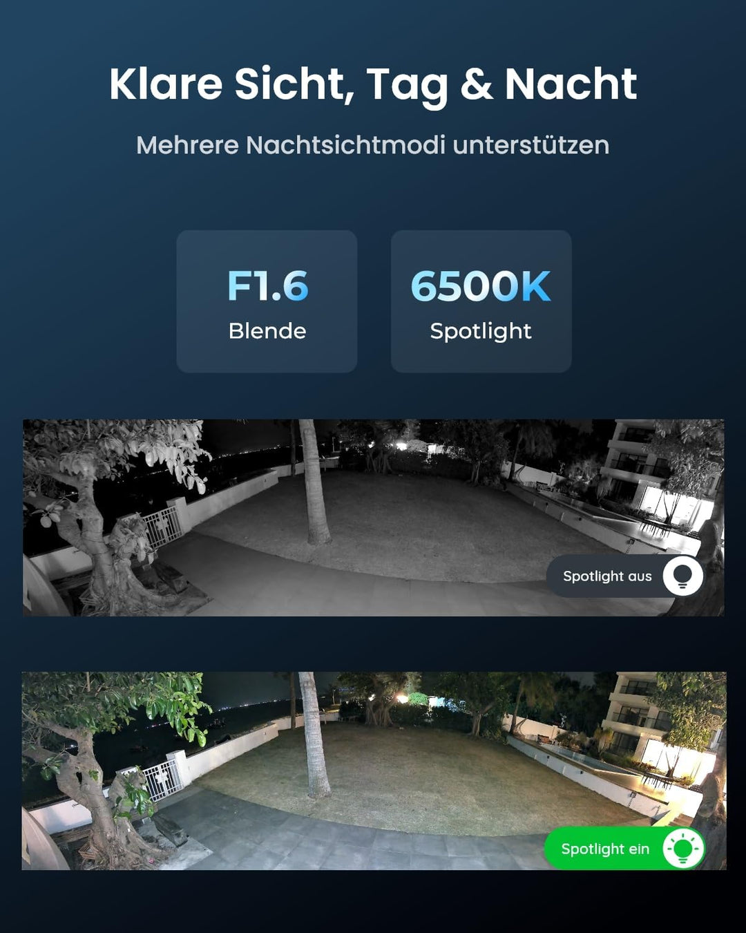 Reolink Duo 3 WiFi, 16MP Wi-Fi 6 Überwachungskamera Aussen WLAN mit 180° Panoramablick, Bewegungsspu