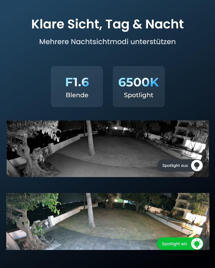 Reolink Duo 3 WiFi, 16MP Wi-Fi 6 Überwachungskamera Aussen WLAN mit 180° Panoramablick, Bewegungsspu