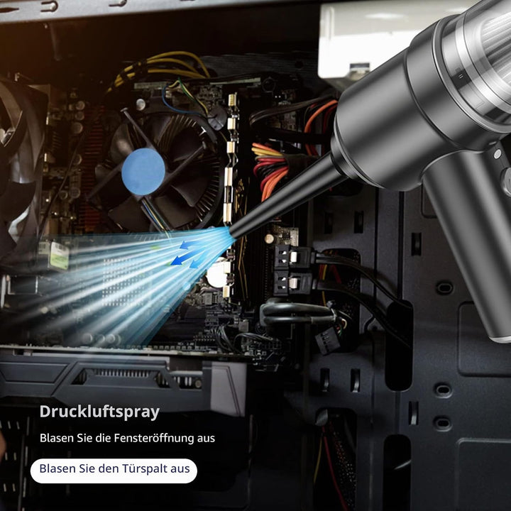 Handstaubsauger Akku 9000Pa,3 in 1 Auto Staubsauger Stark Akkustaubsauger mit Typ-C 4000mAh Batterie