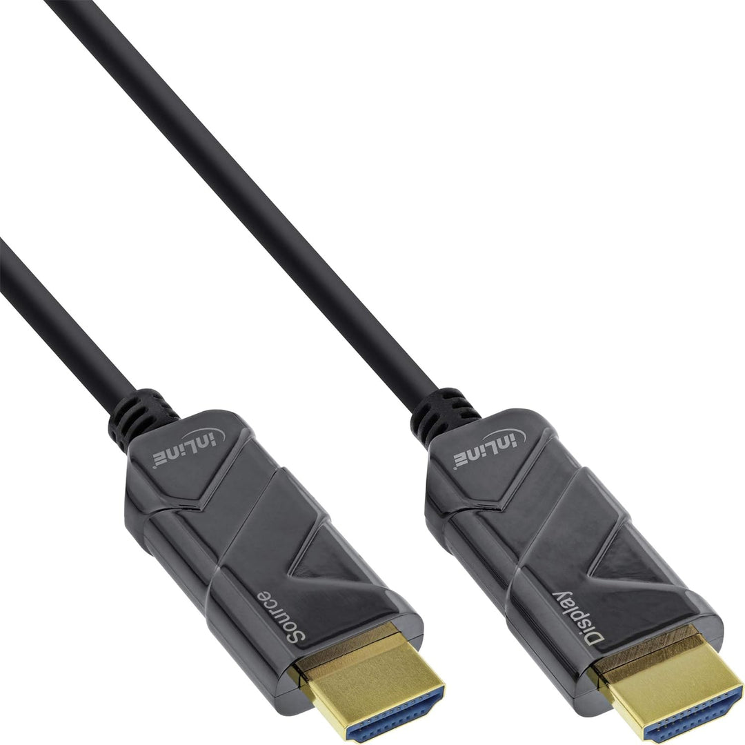 InLine® HDMI AOC Kabel, Ultra High Speed HDMI Kabel, 8K4K, schwarz, 40m 40 Meter, 40 Meter