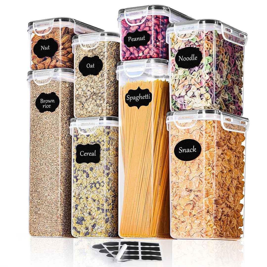Vorratsdosen mit Deckel Luftdicht Set of 8 | Aufbewahrungsbox Küchen Organizer Kunststoff BPA-frei |