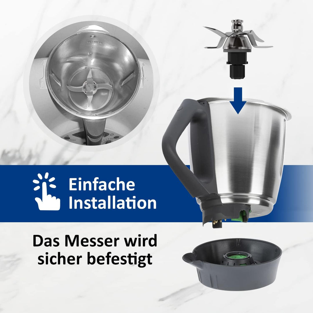 VIOKS Messer Ersatz für Vorwerk Thermоmix TM31 Messer - Ersatzmesser aus Edelstahl SUS420 Zubehör fü