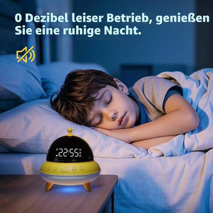 BEAVERLAB Wecker Kinder Mädchen, UFO Kinderwecker für mädchen kinder wecker, tageslichtwecker mit 7