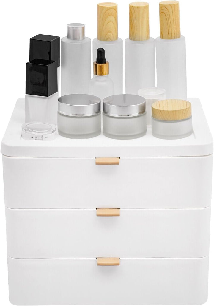 Schubladenbox, Schreibtisch-Organizer mit Schublade, Schreibtisch-Aufbewahrungsbox 3-lagen Schublade
