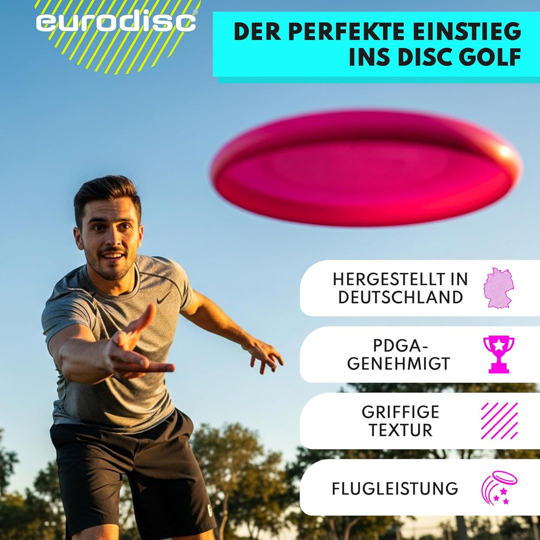 Eurodisc Disc Golf Frisbee Einsteiger Starter Set besonders hochwertig haltbar Selection Putter Midr