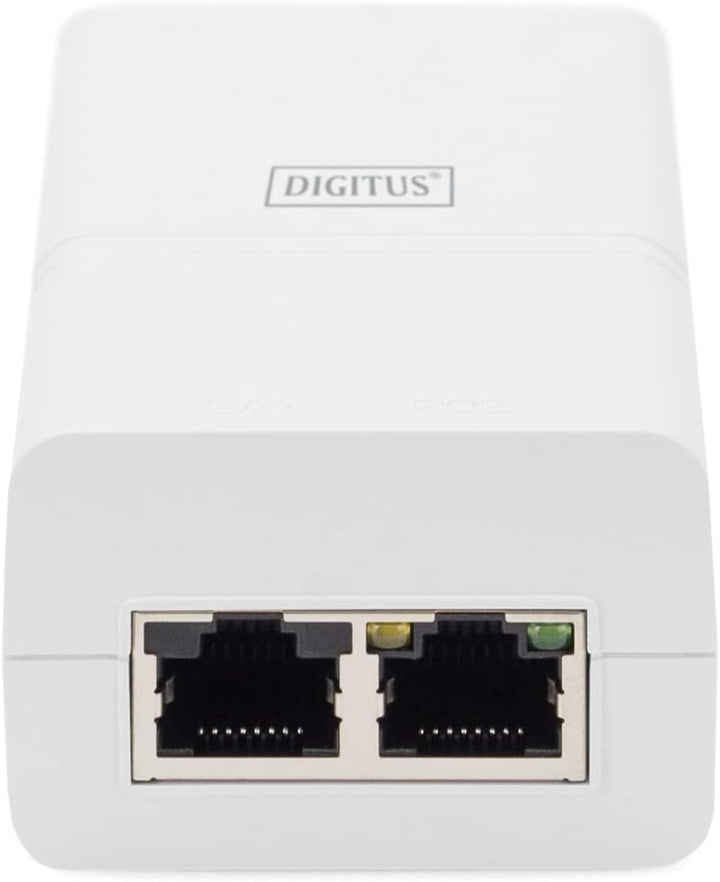 DIGITUS Gigabit Ethernet PoE Injektor - Active Midspan - PoE Standard 802.3at -30 W PoE-Budget - IP4