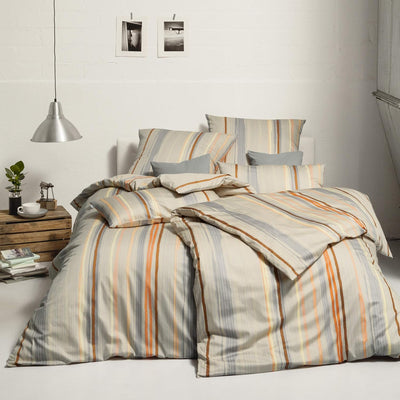ESTELLA Bettwäsche Interlock-Jersey braun-beige-apricot-vanille Grösse 135x200 cm (40x80 cm)
